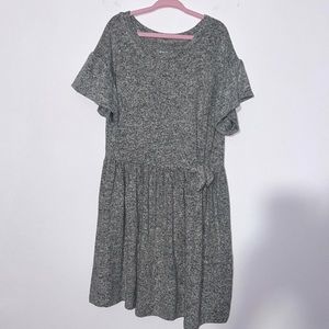 Cat & jack girls tie front knit drees grey size small 6x